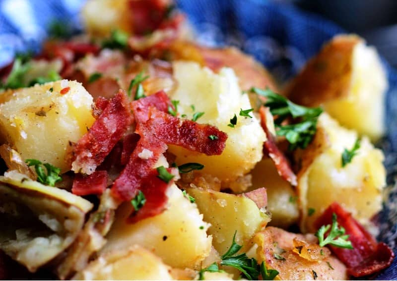 Немецкий картофельный салат с маслом льна