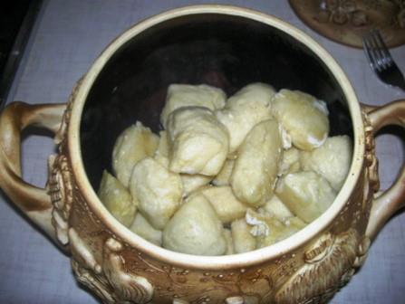 Постные галушки