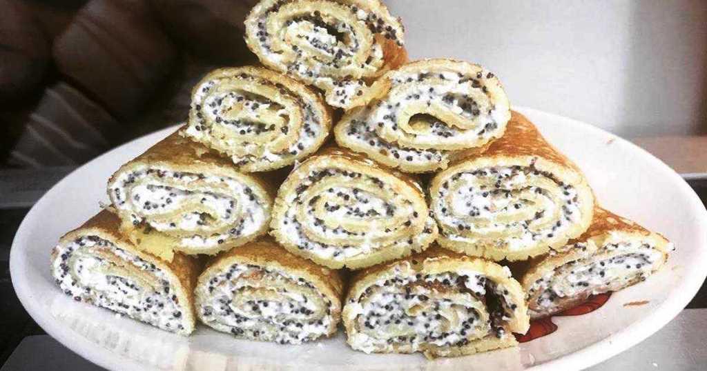 Блинчики с маком и творогом