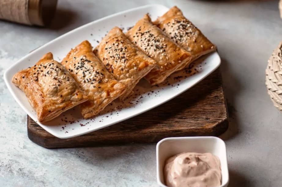 Слойки с кунжутом и льном
