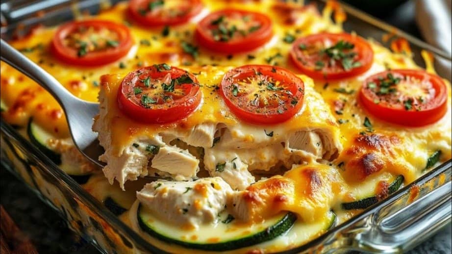 Запіканка з курячою грудкою і кабачком